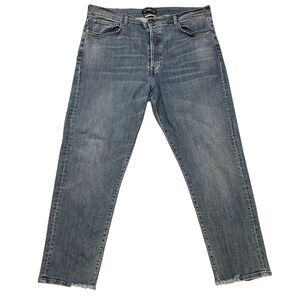 Peruvian Connection Women's High Rise Blue Denim Jeans Frayed‎ Hem